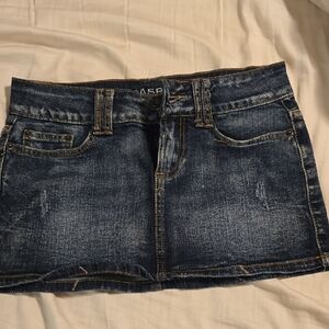 Blue Asphalt Dark Wash Mini Skirt